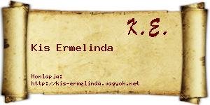 Kis Ermelinda névjegykártya